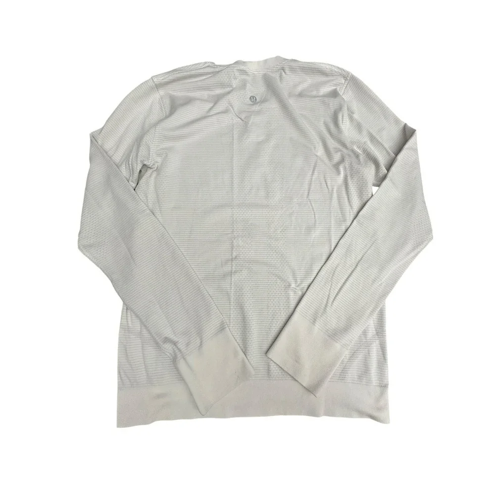 Lululemon‎ Swiftly Womens Size 4 White Top Tech Long Sleeve Activewear #FF1-5